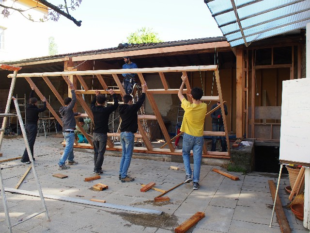 Chantier de février aux Choux Lents